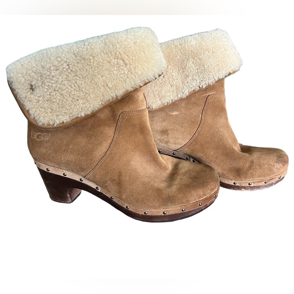 UGG Shoes - UGG Lynea Clog Boots Chestnut